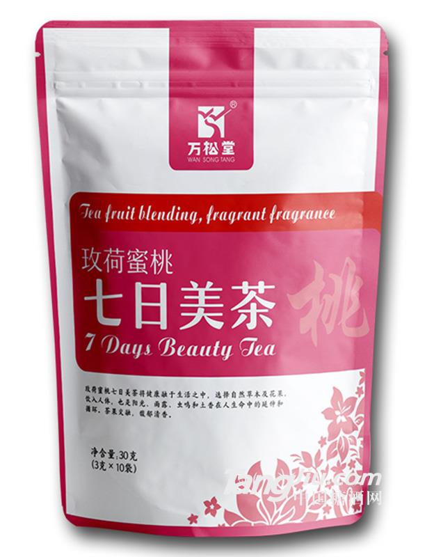 玫荷蜜桃七日美茶-30g 三角包花果茶茶