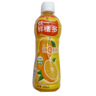 統(tǒng)一鮮橙多 450ml 15瓶/箱 19元