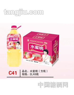 1 品名：水蜜桃（方瓶） 規(guī)格：2Lx6瓶